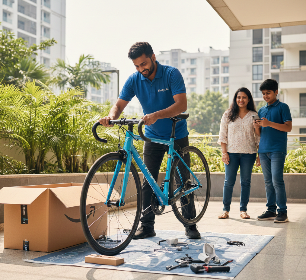Professional doorstep bicycle assembly in Bangalore for new bikes bought online